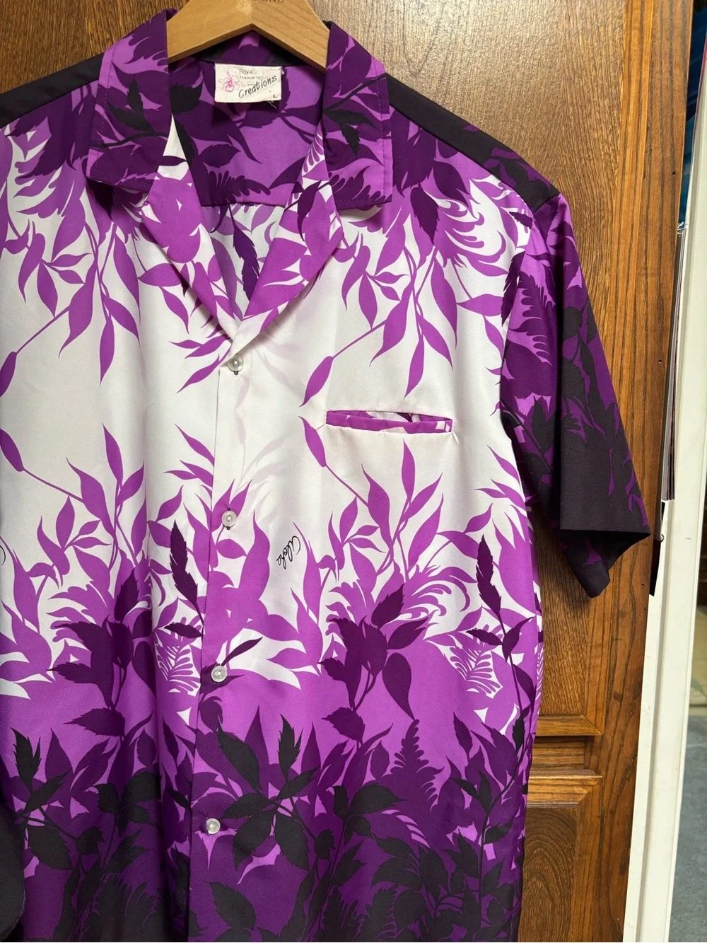 Purple & White Floral Kimono Dress and Matching Mens Shirt. Honeymoon set.